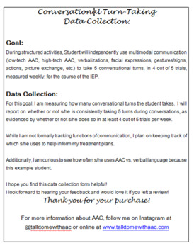 Preview of Conversational Turn-Taking - Goal and Data Collection Sheet