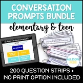 Conversations Starters BUNDLE Speech Therapy Distance Learning