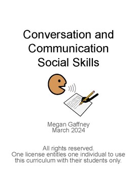 Preview of Conversations and Communication Social Skills, Life Skills, Speech, Unique N2Y