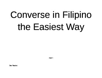 Preview of Converse in Filipino the Easiest Way - pages 1 - 5