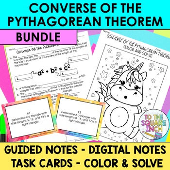 Preview of Converse of the Pythagorean Theorem Notes & Activities | Digital Notes