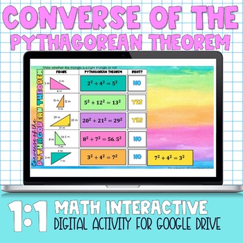 Preview of Converse of the Pythagorean Theorem Digital Activity
