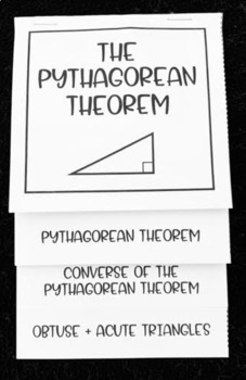 Preview of Converse of the Pythagorean Theorem - Editable Geometry Foldable Notes