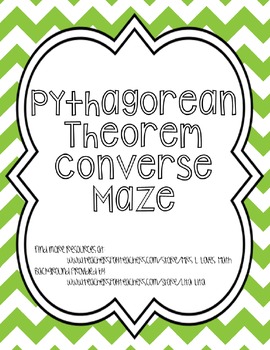 Preview of Converse of the Pythagorean Theorem Maze