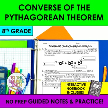 Preview of Converse of the Pythagorean Theorem Notes