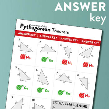 Converse Of The Pythagorean Theorem Worksheet By Adele Levin Tpt