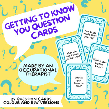 Preview of Getting to Know You Question Cards | Ice Breaker Activity