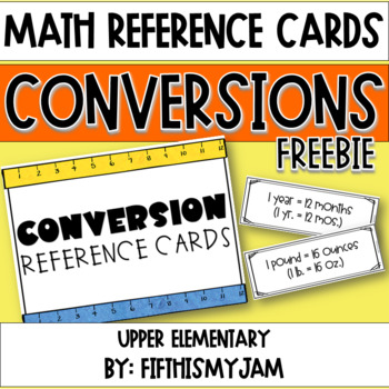 Preview of FREE Conversion Reference Math Cards