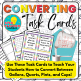 Conversion Task Cards-Gallon, Quarts, Pints & Cups