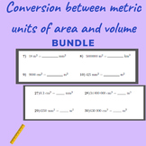 Conversion between metric units of area and volume Bundle