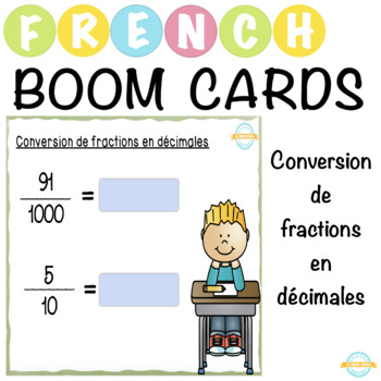 Preview of Conversion de fractions en décimales - Dénominateurs 10, 100, 1000 and 10000