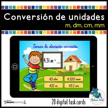 Preview of Conversión de unidades,   Spanish measurement conversion, Distance learning