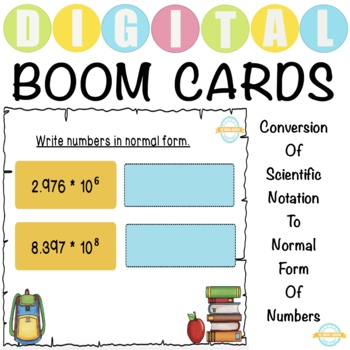 Preview of Conversion of Scientific Notation to Normal Number From - Boom Cards™