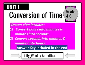 time conversion problem solving