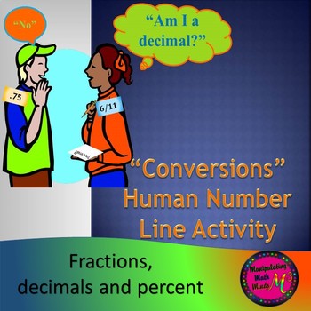 Preview of Conversions - Human Number Line Activity