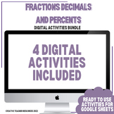 Convert Fractions, Decimals and Percents Digital Activitie