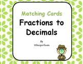 Convert Fractions to Decimals Matching Cards