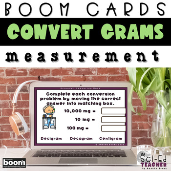 Preview of Convert Grams into Kilograms Boom Cards