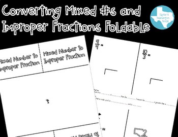 Preview of Convert Mixed Numbers & Improper Fractions