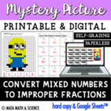 Convert Mixed Numbers to Improper Fractions: Math Mystery Picture