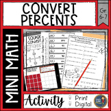 Convert Percents Math Activities Puzzles and Riddle Distan