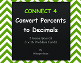 Convert Percents to Decimals - Connect 4 Game