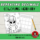 Convert Repeating Decimals To Fractions : Coloring Activity