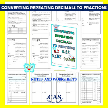 Preview of Convert Repeating Decimals to Fractions Workbook