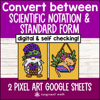 Preview of Convert Scientific Notation & Standard Form Pixel Art