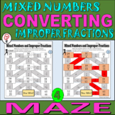 Convert between Mixed Numbers and Improper Fractions - MAZ