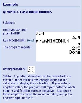 How to convert decimal to fraction on ti 84 plus Convert Decimal Improper Fraction To Mixed Number Ti 84 Plus Program
