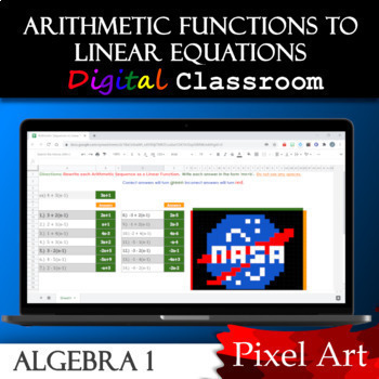 Preview of Converting Arithmetic Sequences to Linear Functions - Distance Learning 