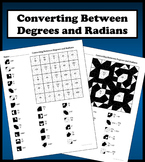Converting Between Degrees and Radians Color Worksheet
