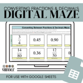 Converting Between Fractions & Decimals Digital Maze