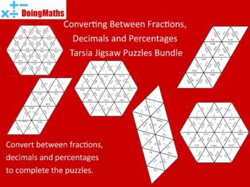 Preview of Converting Between Fractions, Decimals and Percentages - Differentiated Jigsaws