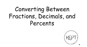 Preview of Converting Between Fractions, Decimals, and Percents Slides