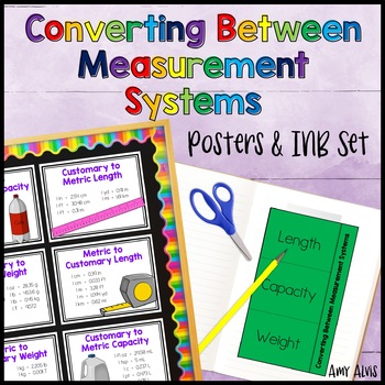 Preview of Converting Between Measurement Systems Posters and Interactive Notebook INB Set