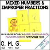 Mixed Numbers and Improper Fractions Card Game