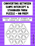 Converting Between Slope-Intercept and Standard Form Puzzle