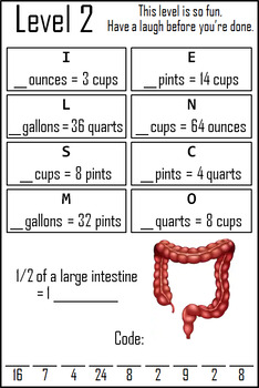 Converting Customary Units of Capacity Activity: Digital Escape Room Math  Game