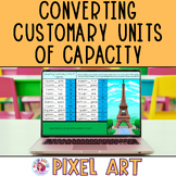 Converting Customary Units of Capacity Math Pixel Art