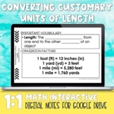 Converting Customary Units of Length Digital Notes
