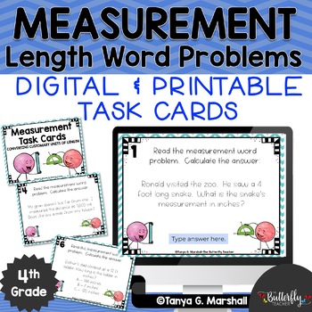 Preview of Converting Customary Units of Length Measurement Word Problems 4.MD.A.1