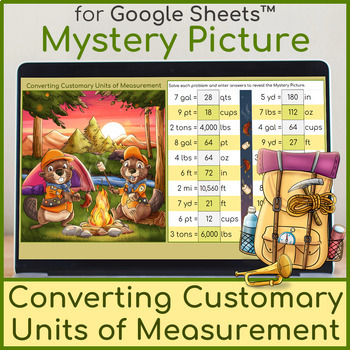 Preview of Converting Customary Units of Measurement | Mystery Picture Beaver Scouts