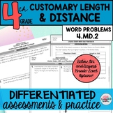 Customary Measurement Word Problems Inches, Feet, Yards {Differentiated}
