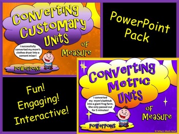 Preview of Converting Customary and Metric Units of Measure (PowerPoint Pack)