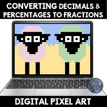 Preview of Converting Decimals and Percentages to Fractions Digital Pixel Art