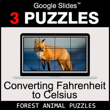 Download Converting Fahrenheit to Celsius - Google Slides - Forest Animal Puzzles