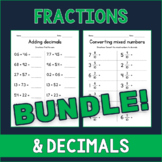 Converting Fractions - Comparing & Adding & Subtracting De