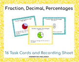 Converting Fractions, Decimals, & Percentages Task Cards